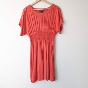 French Connection Elastic Waist Dress Orange